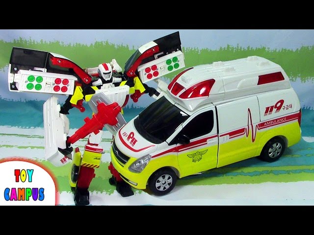 Hello Carbot Dandy Ambulance Car To Robot Medic | 헬로카봇 스타렉스 댄디 구급차 NEW | ToysReview ToyCampus