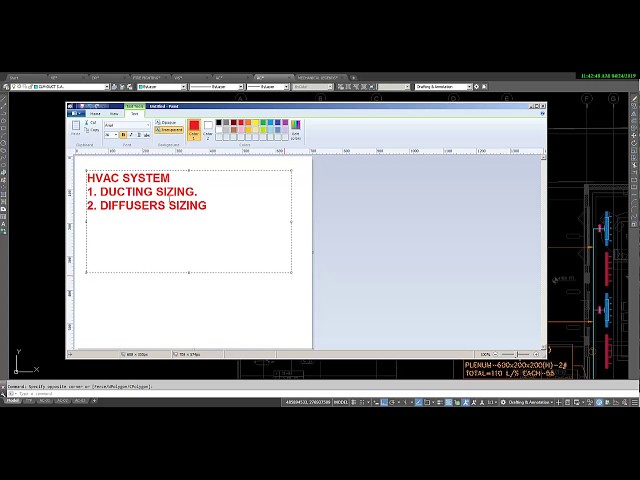 MEP CAD ENGINEER #HVAC DUCT AND DIFFUSER SIZING