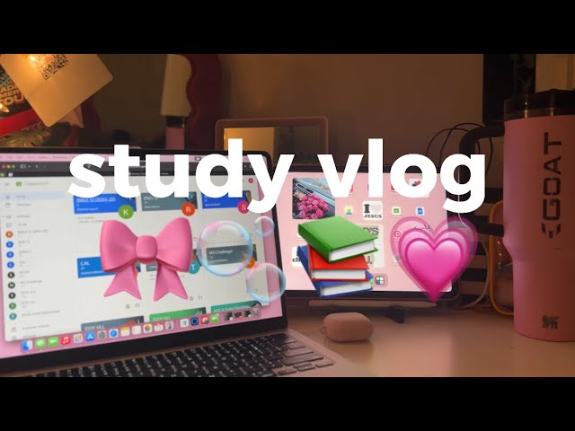 Study Vlog 🎀🫧📚💗