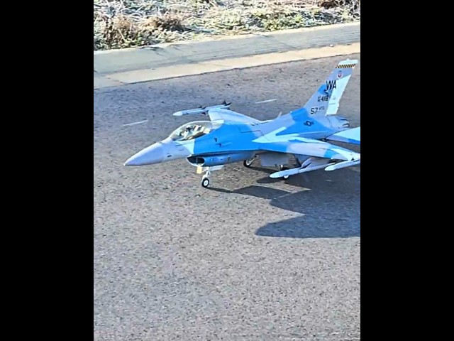 Reverse Thrust Landing FW F16 90mm #smokeymountainrc #rchobby #rcpilot #viralvideo #viralshorts