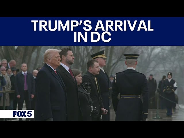 PRESIDENT TRUMP ARRIVES IN DC