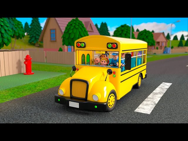 Wheels On The Bus Goes Round And Round - Kids Songs - Nursery Rhymes