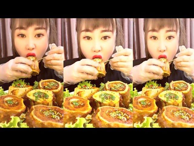 Mukbang Eating bone marrow yummy