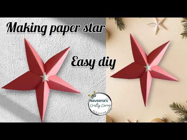 How to make Paper Star #cristmasdecor #paperstar #papercupcrafts #diystar #howtomakepaperstar #diy