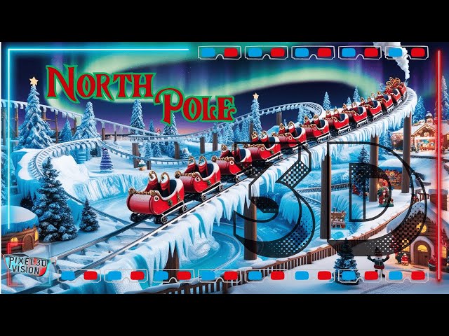 Epic Roller Coasters - 4K HDR 3D POV | North Pole | VR SBS | High-Speed Thrills!