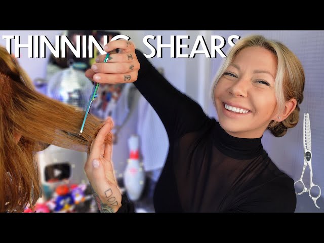 how to use thinning shears