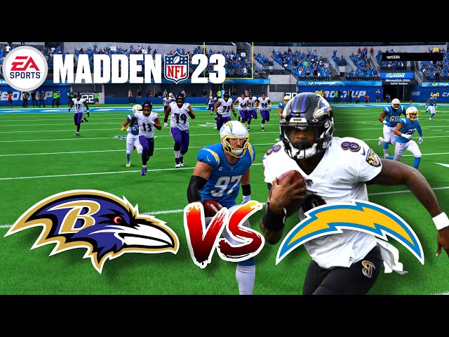 Baltimore Ravens vs Los Angeles Chargers Madden 23 Online Gameplay