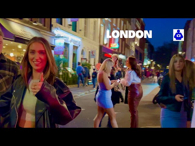 England, London Walk 🇬🇧 Nightlife West End, SOHO to Piccadilly Circus | Central London Walking Tour