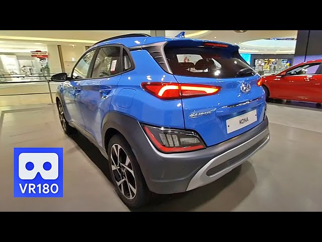 3D 180VR 4K Blue Kona Small SUV from Hyundai