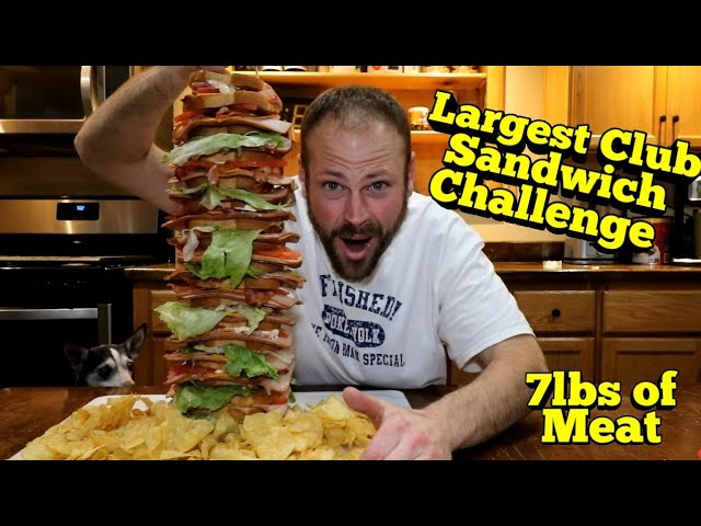 Largest Club Sandwich Challenge |ManVFood | Bacon