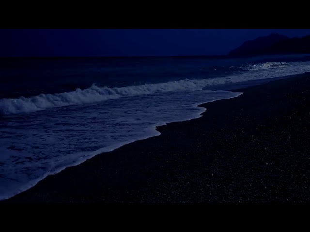 Olas del mar en la noche para dormir / relajacion natural 1080P_HD