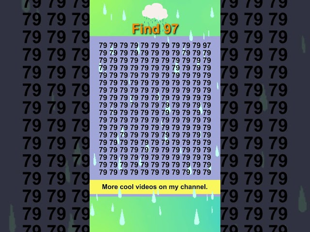 Find number 97. Rain Edition