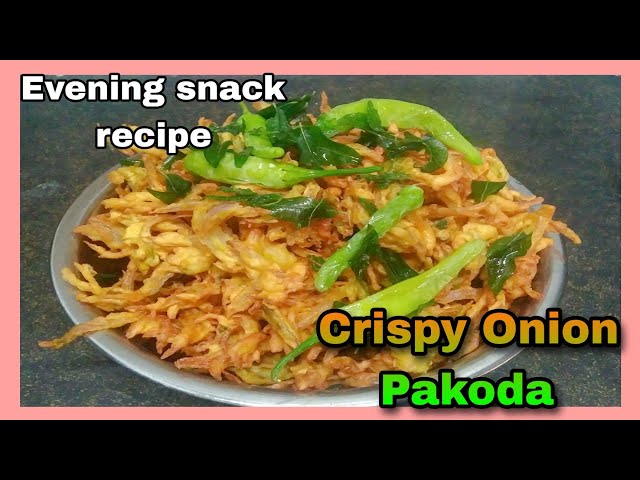 How to make crispy onion Pakoda recipe | teatime snack/ onion pakoda | Ullipaya pakodi in telugu