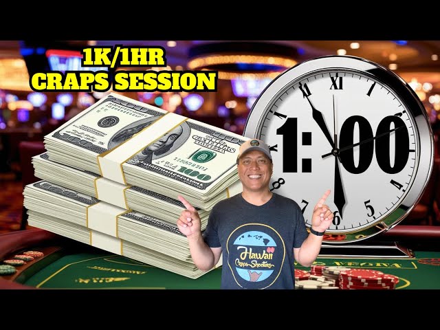 You got 1K and 1 Hour on the Craps Table! Can you make it to the Cashier's Cage