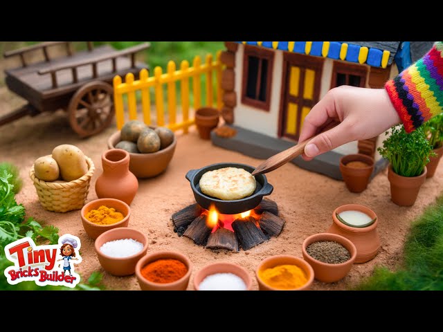 🔴LIVE | Yummy Food Cooking | 🥔 How to Cook Miniature Aloo Paratha Recipe | 🏡 Tiny Bricks Builder 🔥