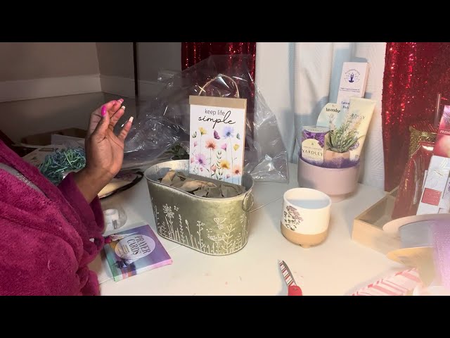 Using $1 Dollar General Items To Create 2 Different Beautiful Lavender Gift Baskets