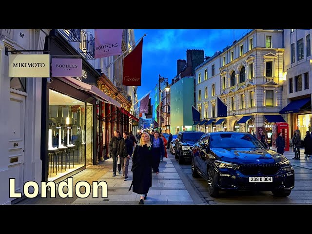 London Sunset Walk 2023 | Central London Winter Virtual Walking Tour Around the City