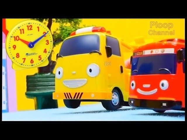 Lightning McQueen 🕒 CLOCK SCHOOL RACE! - Learn the Time with Tayo the Little Bus