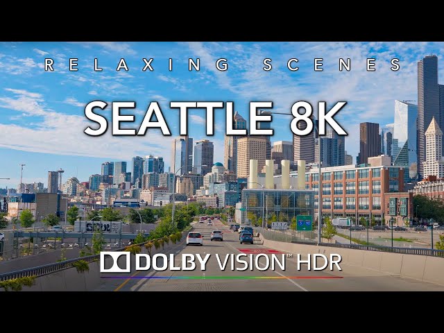 Driving Seattle 8K Dolby Vision HDR - Washington State