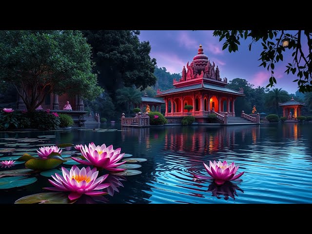 Serene Temple & Tranquil Pond | Relaxing Meditation Music for Inner Peace 🧘‍♀️✨