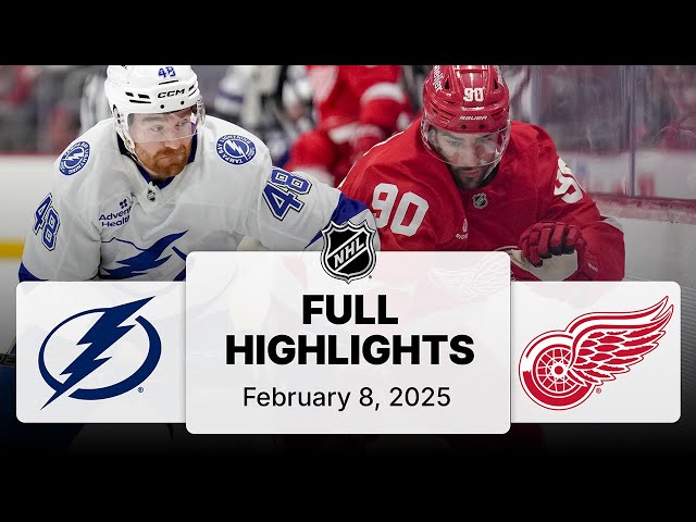 NHL Highlights | Lightning vs. Red Wings | February 08, 2025