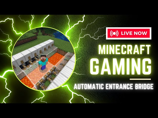 Minecraft tutorial on automatic bridge  Build your own cool entrance to your door #automatic bridge