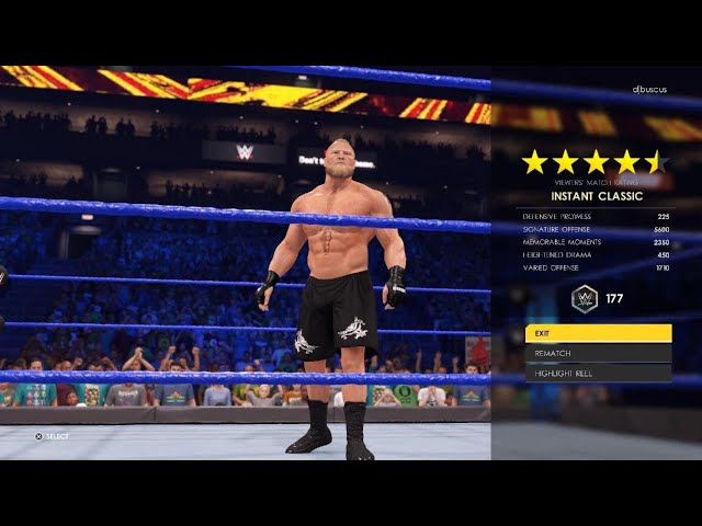 WWE 2K22 brock leasner vs omos 4k 60fps