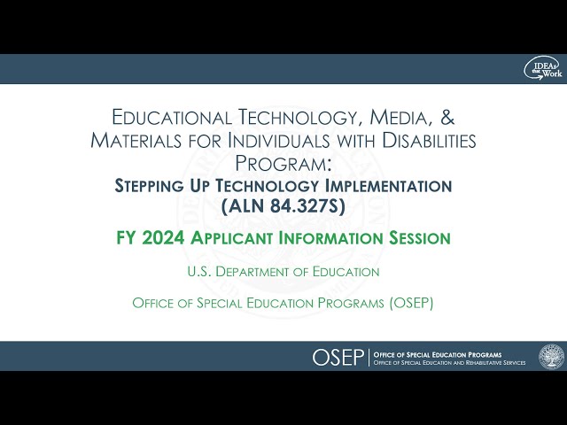 84 327S Application Orientation Webinar - Fiscal Year 2024