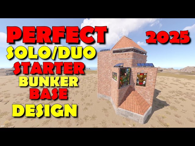 RUST PERFECT SOLO/DUO STARTER BUNKER BASE DESIGN 2025