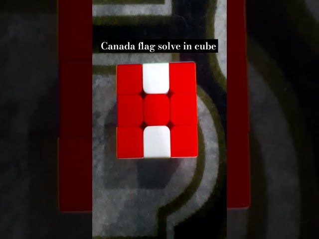 Canada flag solve in cube like  subscribe and comment next which country flag solve  #shorts