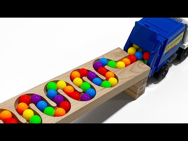 Marble Run Race ☆ HABA Slope, Dump Truck & Garbage Trucks & Ambulance & vehicles Full Compilation