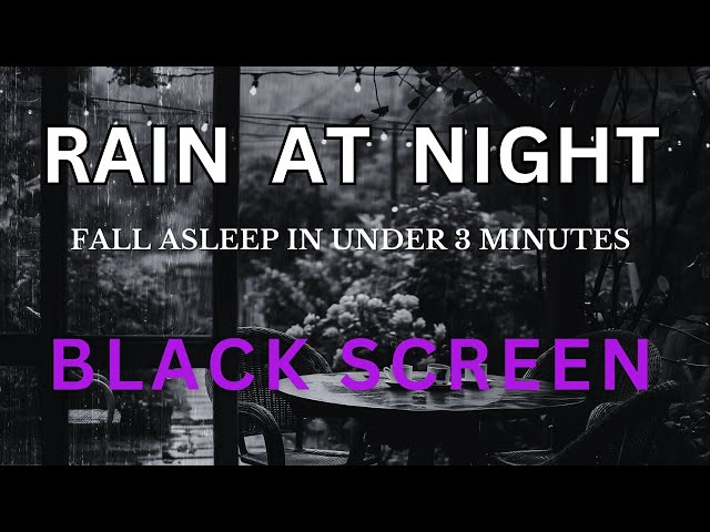 Black Screen Rain - Deep Sleep with Rain Sounds Healing Power of Nature  | Agarwood Healing