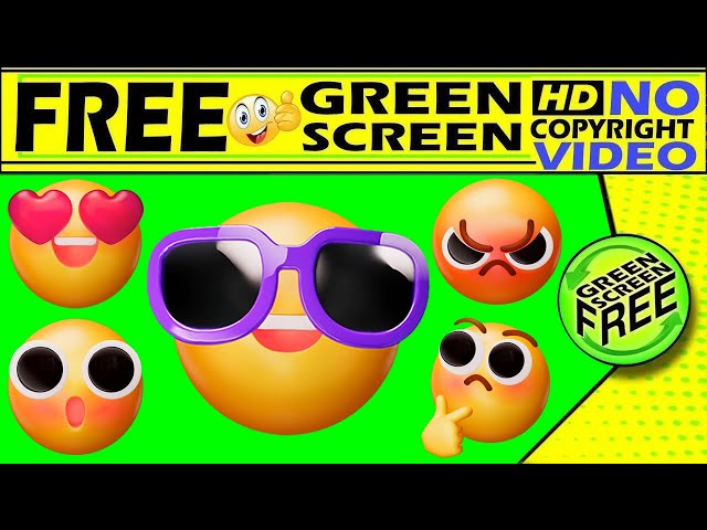 Emoji animation 3D green screen emoji green screen video