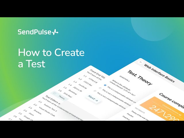 How to Create a Test | Online Course Creator from SendPulse