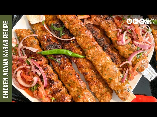 Chicken Adana Kabab Recipe !Juicy & Tender (Turkish kababs ) Easy BBQ in Pan