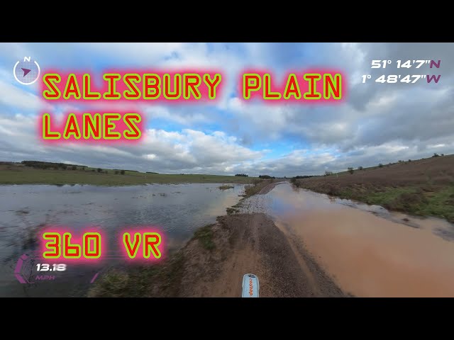 360VR Exploring Lanes onto Salisbury Plain by Motorbike