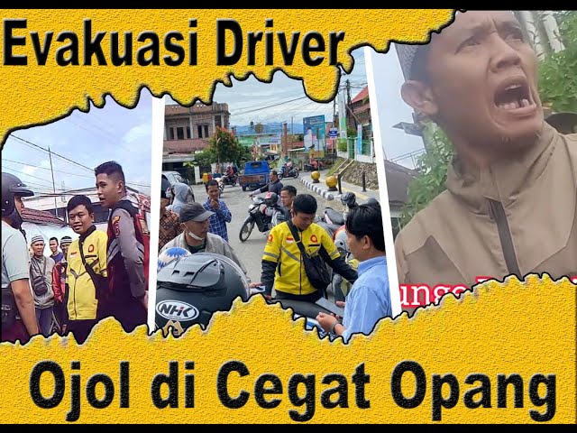 PEROSES EVAKUASI DRIVER BIKE MAXIM YANG DI TAHAN OPANG