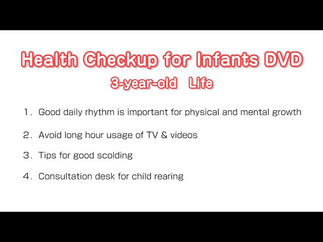 Health check up for infants (3-year-old) "Life"