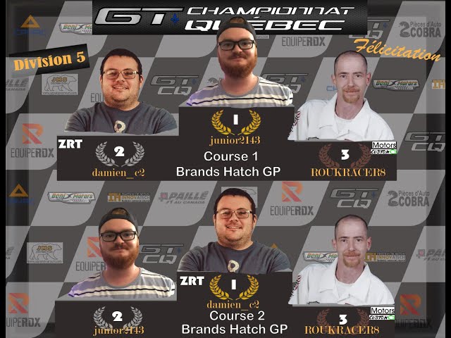 [GTSport] Championnat GTCQ Course 3 (Division 5) Brand Hatch Grand prix