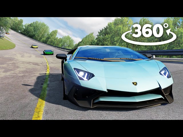 360° Lamborghini Aventador SV car interior view VR Experience