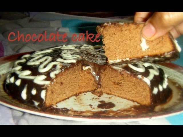 Eggless chocolate cake with chocolate frosting