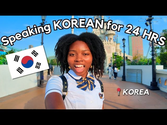 SPEAKING KOREAN FOR 24 HRS IN KOREA 🇰🇷 *Lotte World*