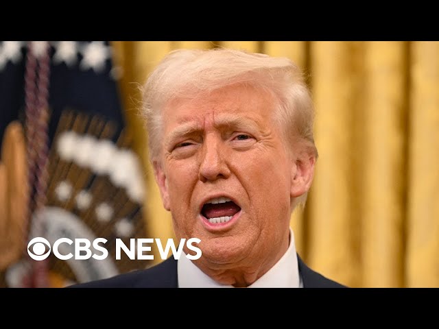 Tension at Trump's session with governors, Mangione back in court, more | CBS News 24/7