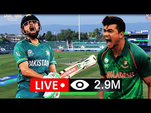 Champion Trophy 2025 Live | Pakistan vs Bangladesh Live Match | Cricket Live Streaming | PTV Sports