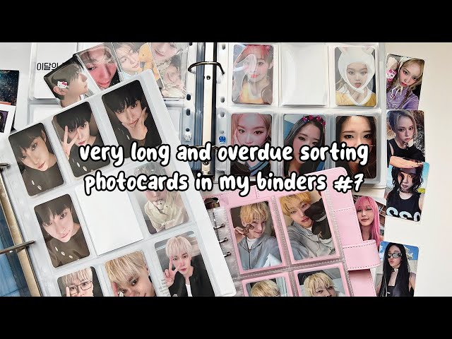 very long and overdue sorting photocards in my binders #7 ♡ Nct, loona, enha, aespa, rv, kiof & more