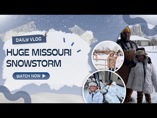 Huge Snowstorm in Missouri!!! Snow day vlog