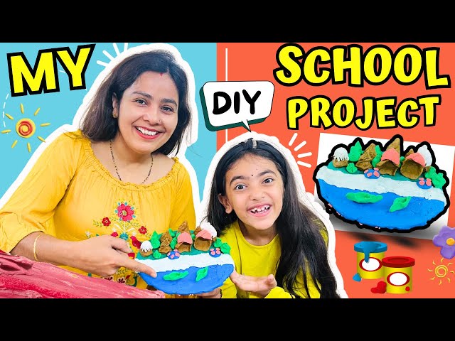 Samayra's New School Project🌈😍DIY CUTE CLAY ART🌈@SamayraNarulaandFamily @CrafterMannu