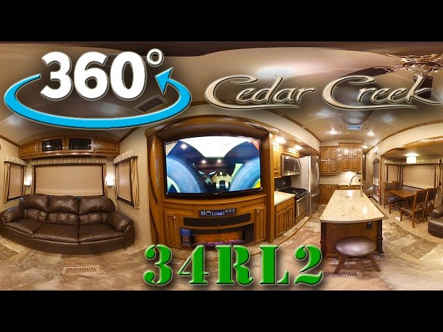 VR 360° Tour New RV 2017 FOREST RIVER CEDAR CREEK 34RL2 Fifth Wheels