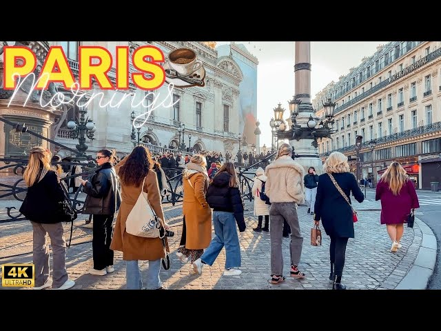 Paris, France 🇫🇷 - 4K PARIS Morning  Walk ☕ 11 January 2025 Paris walk ❤️ With Captions