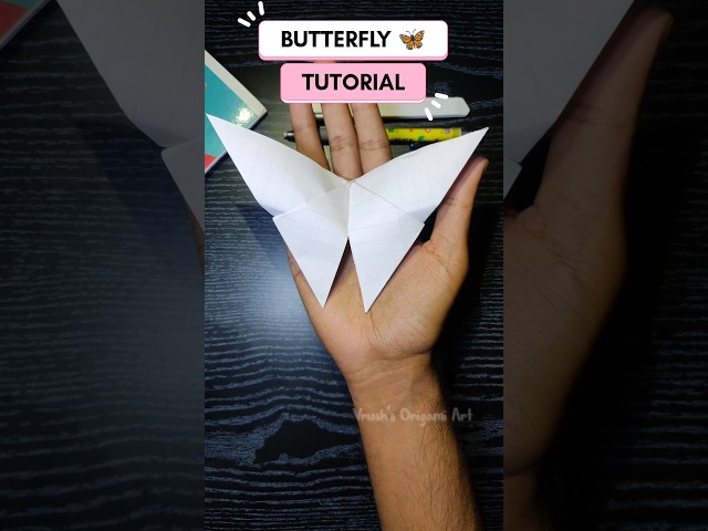 ORIGAMI BUTTERFLY EASY TUTORIAL STEP BY STEP | DIY BUTTERFLY PAPER CRAFT | #paperfolding #handmade